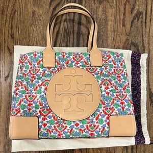 Tory Burch Ella Floral Quilted Tote Bag